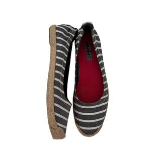 Sperry Top Sider Espadrille Navy with White Stripes Ballet Flat
